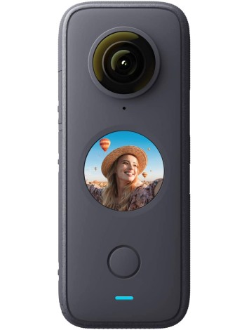 Insta360 ONE X2 360 Degree Waterproof Action Camera, 5.7K 360, Stabilization, Touch Screen, AI Editing, Live Streaming, Webcam, Voice Control